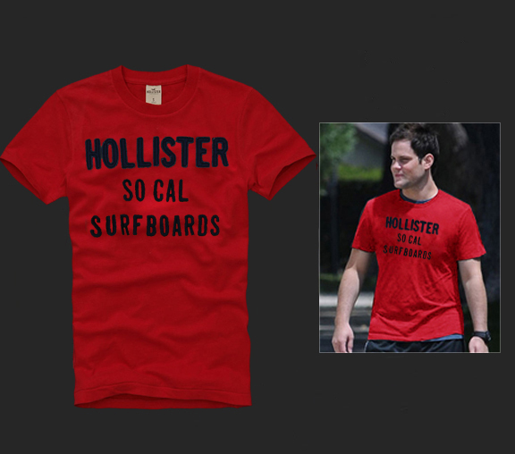 Hollister Hombres De Cuello Redondo Con Gente Fotos Corto Remera HCO4278